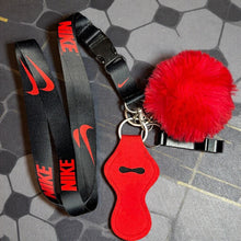 Load image into Gallery viewer, Black &amp; Red Nike Lanyard
